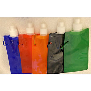 5 Bottles - Outdoor Foldable Flexible Collapsible Reusable Water Bottle Ice Bag